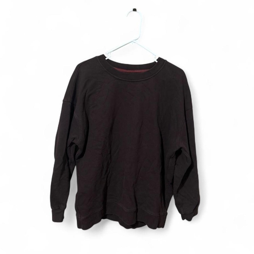 Lululemon Perfectly Oversized Crew Neck Sweatshirt - chocolate brown shade - M